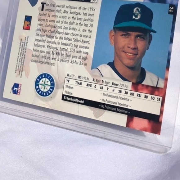 1994 Alex Rodriguez Upper Deck Rookie Card Open to reasonable offers - Picture 6 of 9